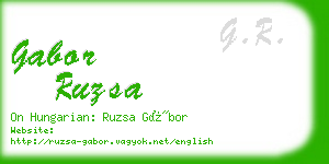 gabor ruzsa business card